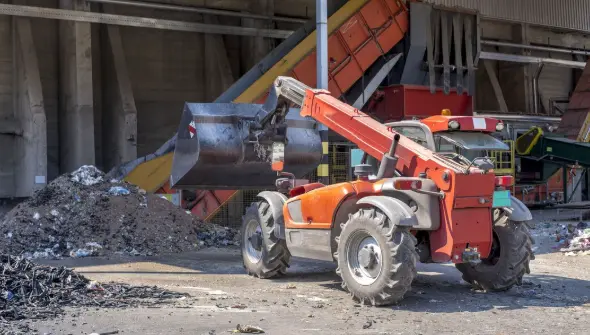Loader at a Gregg County disposal facility